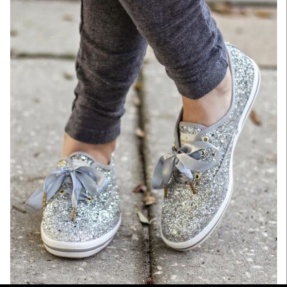 kate spade Shoes - Kate Spade New York Keds silver glitter sneakers